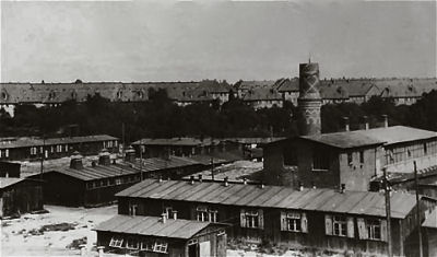 The Biesinitzer Grund (Goerlitz) concentration camp, a sub-camp of Gross-Rosen, after liberation, May 1945.