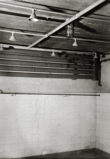 Interior view of a gas chamber the Mauthausen concentration camp, Jul 16, 1945.