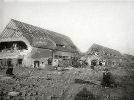 View of the ruins of the central barracks (Boelke Kaserne) in the Nordhausen concentration camp.